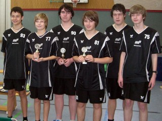 Die Endspielteilnehmer der Pokalendrunde der Jungen in der Saison 2008/2009 in Haßfurt.