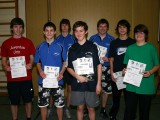Die Sieger der Jugend beim 2. Kreisranglistenturnier der Jugend in der Saison 2008/2009 in Bundorf.