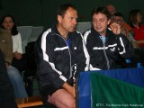 Milan Orlowski und Jindrich Pansky vor der Tischtennisshow